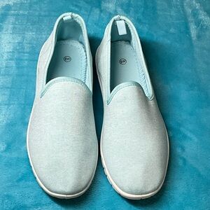 Women's Light Blue Slip-On Shoes